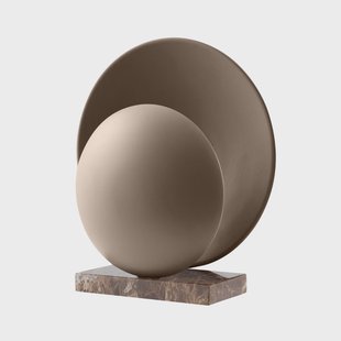 ORBIT tafellamp bruin hoogte 32 cm marmeren voet Globen Lighting - Woonkamer - Designer - Metaal - 1 lamp