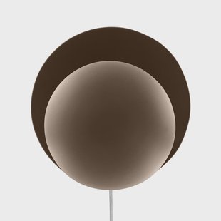 ORBIT wandlamp, bruin, Ø 30 cm, stekker Globen Lighting - Woonkamer - Designer - Metaal - 1 lamp