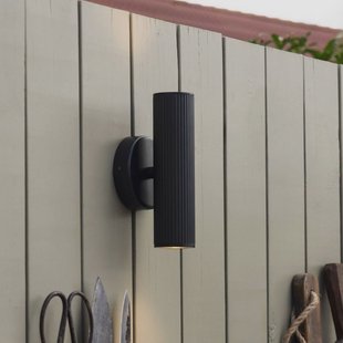 Globen Lighting wandlamp Hubble, zwart, hoogte 21 cm IP44
