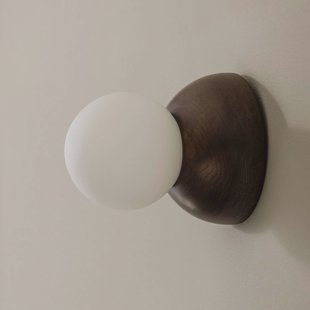 Globen Lighting wandlamp Torrano, bruin, Ø 13 cm, IP44