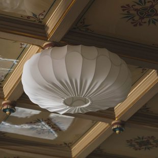 Globen Lighting plafonlamp BLADVERK, wit, Ø 50 cm, textiel