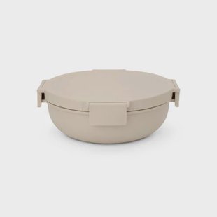 Brabantia Make & Take salade lunchkom 1,3 liter, kunststof - Soft Beige