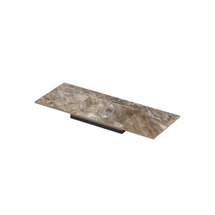 INK Post Wastafel keramische slab envelop bak midden zonder kraangat 120x45x1 Earth glossy