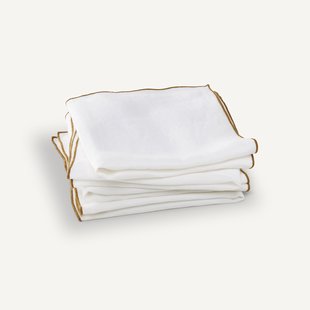 Set van 4 servetten in gewassen hennep, Helmati