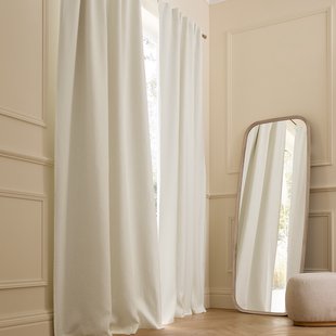 Verduisteringsgordijn van gewassen linnen, verborgen lipjes, Private