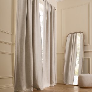 Verduisteringsgordijn van gewassen linnen, verborgen lipjes, Private