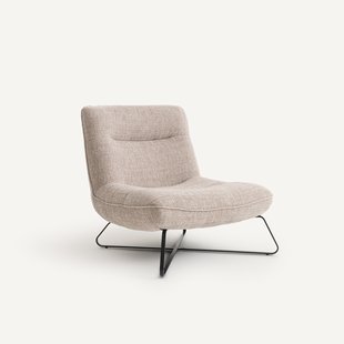 Fauteuil in gemêleerde structuurstof, HELMA