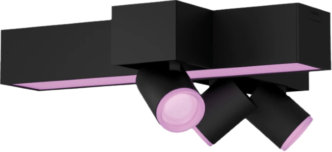 Philips Hue Centris Opbouwspot White and Color - Zwart - Kruisvorm - 3-spots