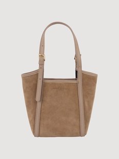 Handgemaakte schoudertas Olmo van su&egrave;de