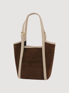 Handgemaakte schoudertas Olmo van su&egrave;de