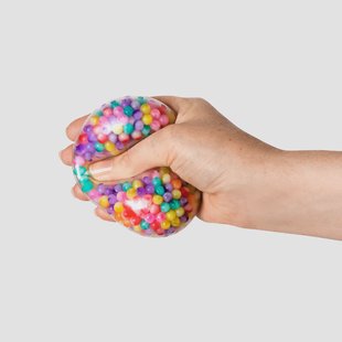 Fidget bal met veelkleurige kralen
