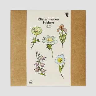 Grote bloemenstickers - 10 stuks
