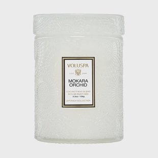 Voluspa Japonica geurkaars in glazen pot 50 uur Mokara Orchid