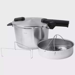 Fissler Vitaquick Premium 602-810-08-070-0 snelkookpan 26 cm met stoominzet, 8.0 liter, set