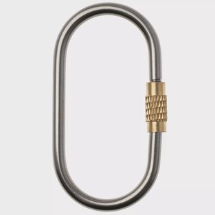 Flytanium Oval Keyring FLY-0641, Stonewashed Titanium, sleutelhanger