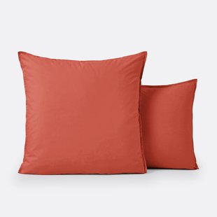 Kussensloop in effen biologisch perkalkatoen