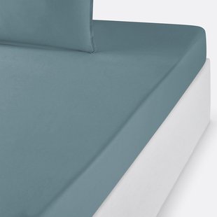 Effen hoeslaken in biologisch perkalkatoen