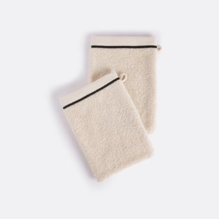 Set van 2 washandjes in gekamd katoen 675 gr/m², Victor