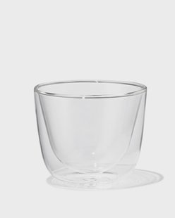 HEMA Mok 180ml borosilicaatglas dubbelwandig (transparant)