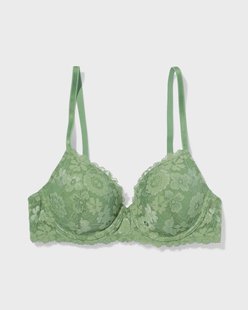 HEMA Voorgevormde kanten bh met beugel groen (groen)