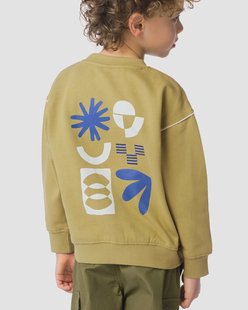 HEMA Kindersweater grafisch olijf (olijf)