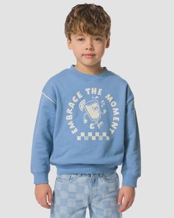 HEMA Kindersweater retro blauw (blauw)