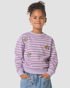 HEMA Kinder sweater bloemen paars (paars)