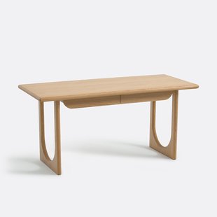 XL bureau in eiken en fineer, 2 lades, Douve