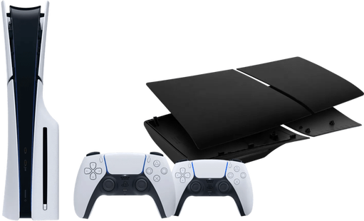 PlayStation 5 Slim Disc Edition + Covers Zwart + Extra Controller Wit