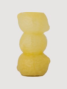 Mondgeblazen glazen vaas Limone, H 27 cm
