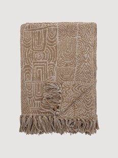 Handgeweven plaid Bresso met franjes