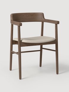 Eikenhouten eetkamerstoel Bohr met armleuningen