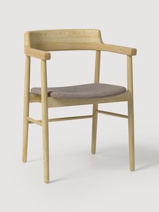 Eikenhouten eetkamerstoel Bohr met armleuningen