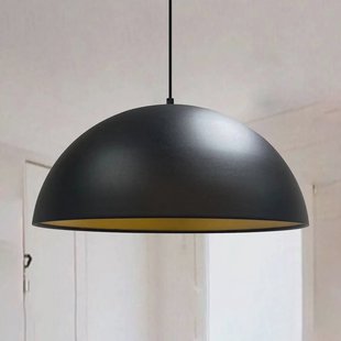ROYALTECH Hanglamp Lipeo, zwart/goud, Ø 50 cm, metaal, E27