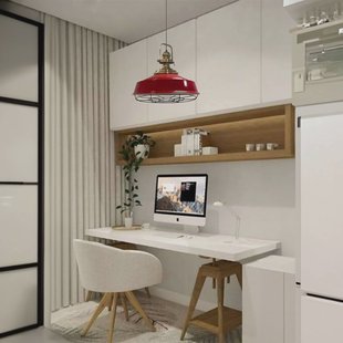 ROYALTECH Hanglamp Astel, rood, Ø 41 cm, metaal, antiek messing detail