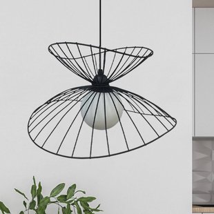 ROYALTECH Vertigo hanglamp, zwart, glas/metaal, E27, Ø 50 cm