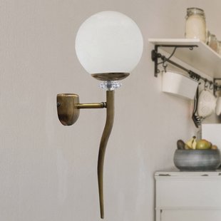 ROYALTECH Wandlamp Glory, messing, metaal, hoogte 47 cm