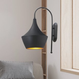 ROYALTECH Wandlamp Bombe, zwart, metaal, hoogte 48 cm