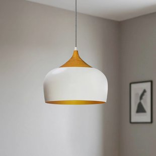 ROYALTECH Qwen hanglamp, wit/goud, metaal, Ø 30 cm