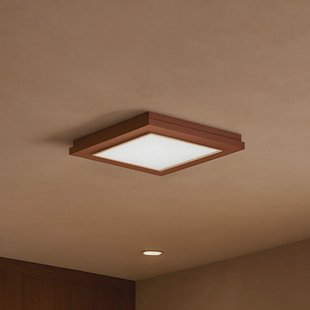 Argon Plafondlamp Tally, breedte 42 cm, terracotta, hout, E27