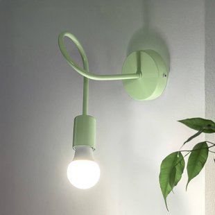 HELAM wandlamp Oxford, groen, metaal, 1-lamp, E27