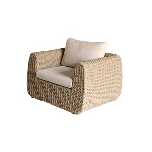 Fauteuil Kyma - Aluminium/wicker - Beige - L 109cm X B 92cm - 1 Personen