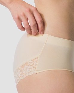 HEMA Dameshipster naadloos micro met kant naturel (naturel)