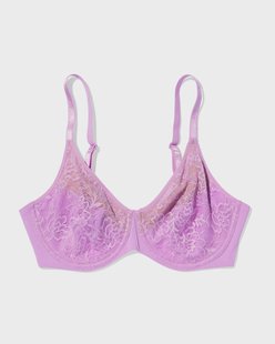 HEMA Niet voorgevormde kanten bh met beugel paars (paars)