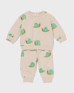 HEMA Newborn kledingset comfy fit jersey dieren ecru (ecru)