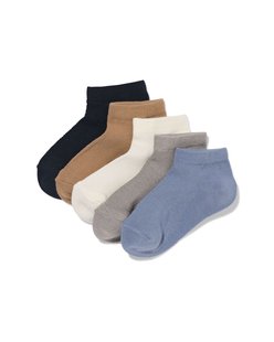 HEMA Kinder enkelsokken mesh - 5 paar middenblauw (middenblauw)