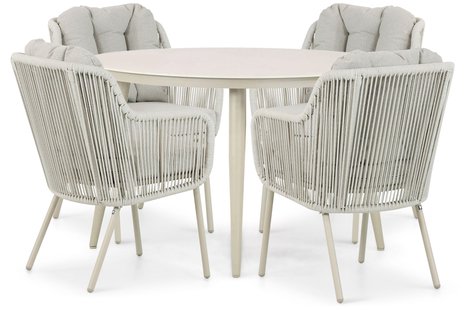 Santika Nanda/Vienna 120 cm dining tuinset 5-delig