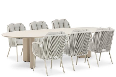 Santika Nanda/Weave 240 cm dining tuinset 7-delig