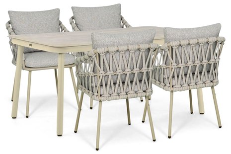 Coco Oliva/Tavano 160x90 cm dining tuinset 5-delig