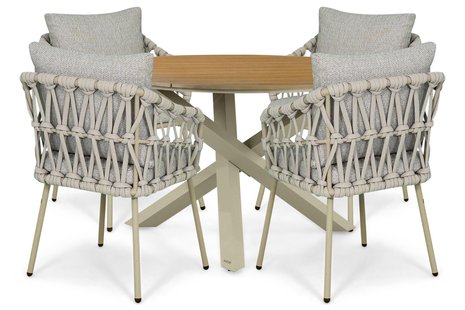 Coco Oliva/Ancona 125 cm dining tuinset 5-delig